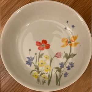 Vintage Montgomery Ward Spring Song 10” Serving Bowl Floral Ceramic